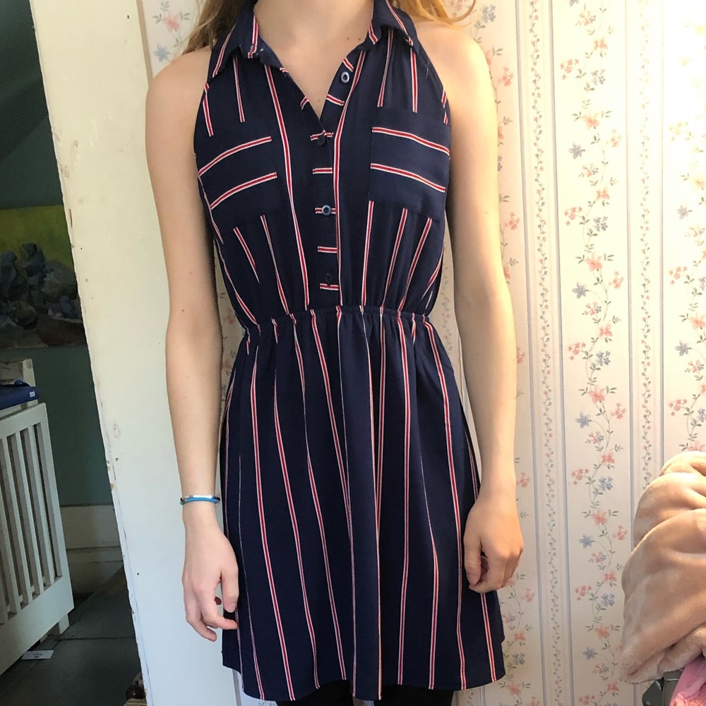 Striped Collared Dress